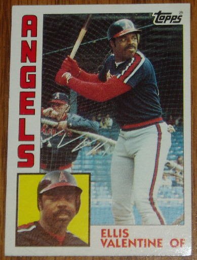 1984 MLB Topps Card #236 Ellis Valentine California Angels