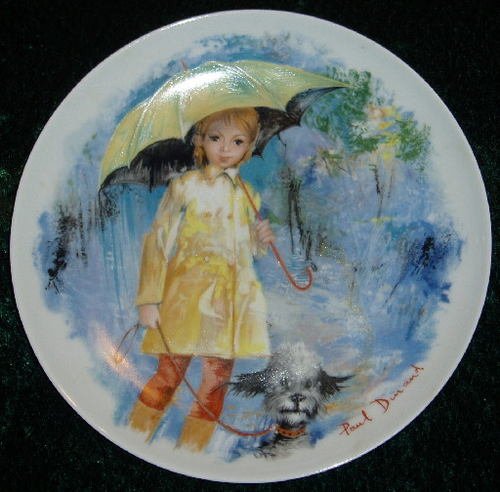 Limoges Turgot Paul Durand Christiane & Fifi Collector Plate