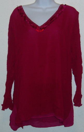 Purple Sheer Long Sleeve Avenue Blouse Shirt Size 18 20