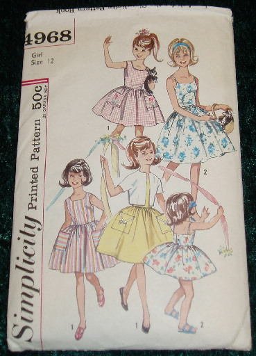 Vintage Simplicity Girl's Dress & Jacket Pattern Size 12