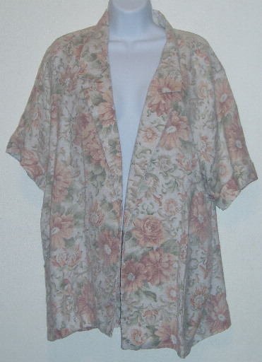 Joanna Plus Short Sleeve Floral Jacket Blazer Size 20W