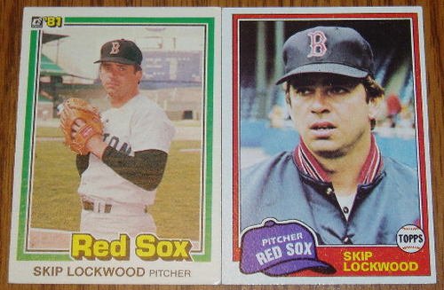 Lot of 2 MLB Skip Lockwood Card Topps Donruss Red Sox