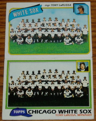Lot of 2 Topps Chicago Wite Sox Team Cards 1980 1981