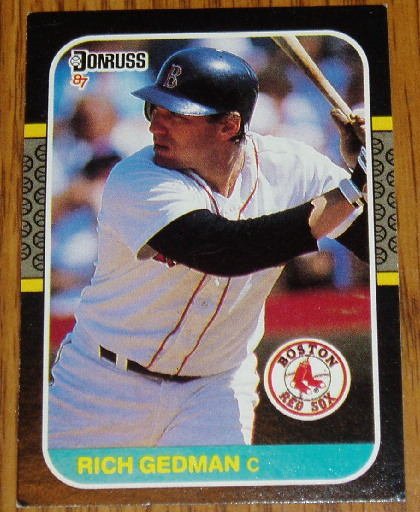 1986 MLB Donruss Rich Gedman Boston Red Sox Card #153