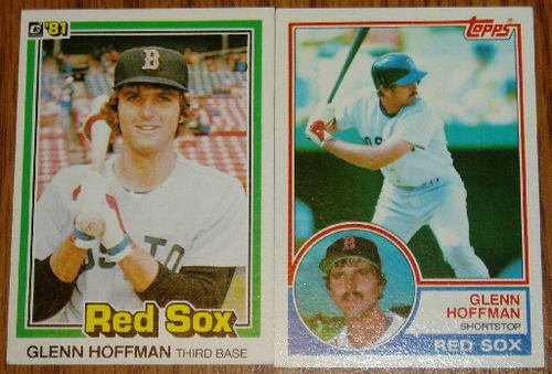 Lot of 2 Glenn Hoffman Red Sox Cards Donruss & Topps MLB