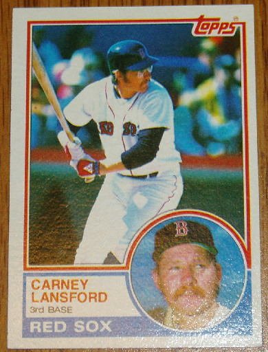 1983 MLB Topps Carney Lansford Card #523 Red Sox