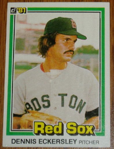 1981 MLB Donruss Dennis Eckersley Card #96 Red Sox