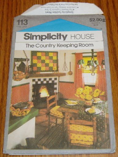Simplicity Country Keeping Room Home Decor Pattern