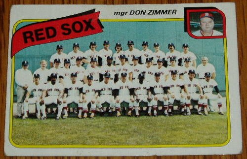1980 MLB Topps Card #689 Topps Boston Red Sox Team
