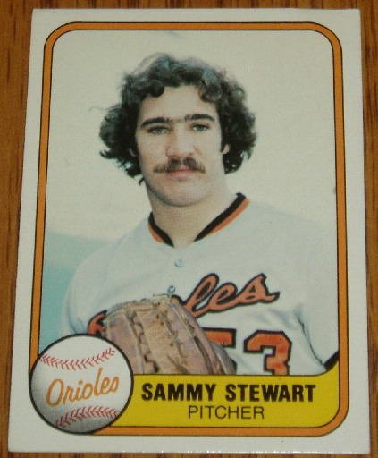 1981 MLB Fleer #181 Sammy Stewart Baltimore Orioles Card