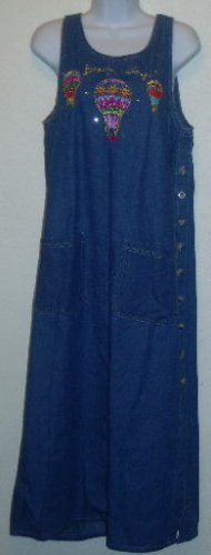 The Quacker Factory Denim Embroidered Jumper Medium