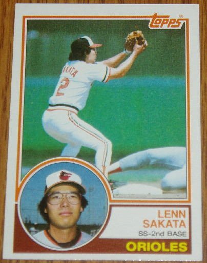 1983 MLB Topps Lenn Sakata Card #319 Baltimore Orioles