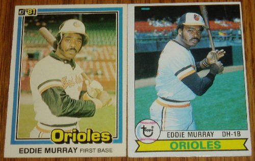 Lot of 2 Eddie Murray MLB Cards Topps 640 Donruss 112
