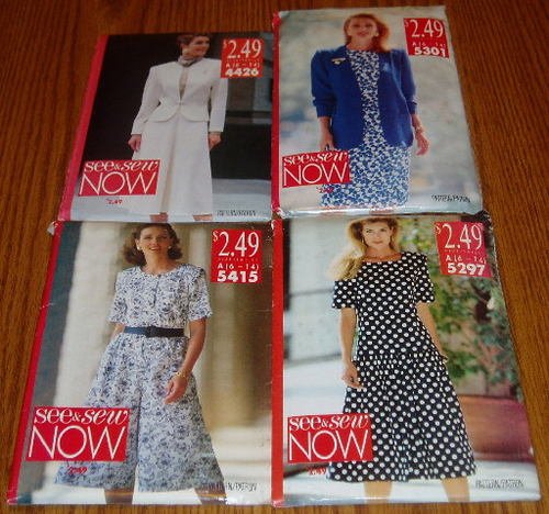 Lot of 4 Butterick See & Sew Now Uncut Patterns Size 6-14