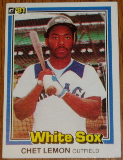 1981 MLB Donruss Chet Lemon Card #281 Chicago White Sox