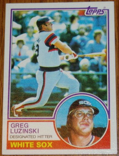 1983 MLB Topps Greg Luzinski Chicago White Sox Card #310