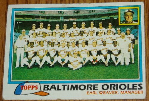 1981 MLB Topps Card #661 Topps Baltimore Orioles Team