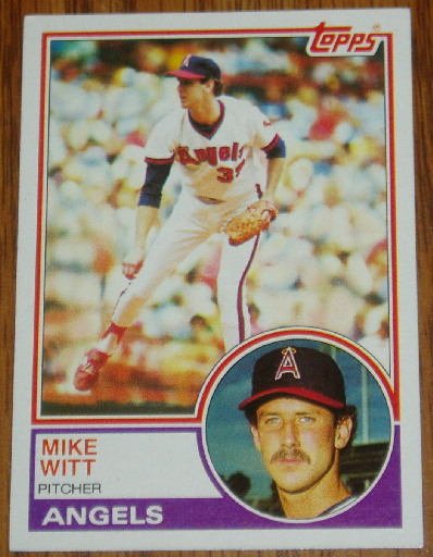 1983 MLB Topps Mike Witt Card # 53 California Angels