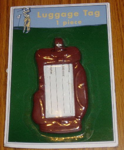 NIP Golf Bag Luggage Tag Sports Travel Gift Maroon