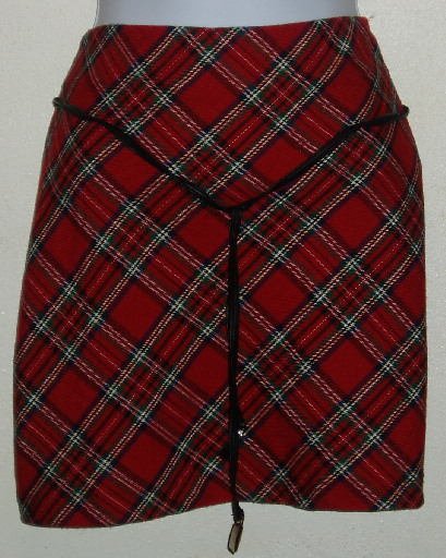 Xhilaration Juniors Size 7 Red Plaid Skirt Punk Goth