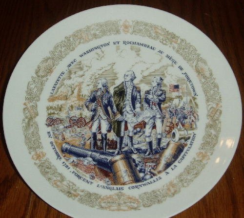 1975 D'Arceau Limoges Siege of Yorktown Collector Plate