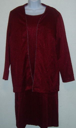 Blair Red Dress and Jacket Set/Outfit Size PM Petite Medium