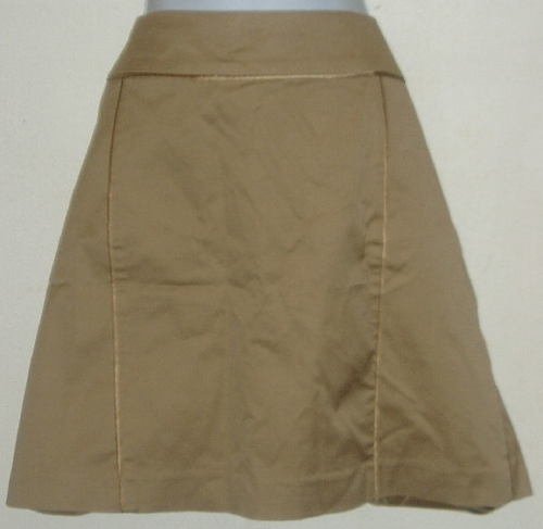 NWT Kenneth Cole Brown/Tan Half Piped Skirt Size 14