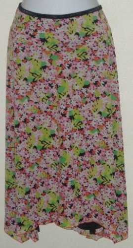 NWT Nine West Floral Skirt Size M Pink/White/Green