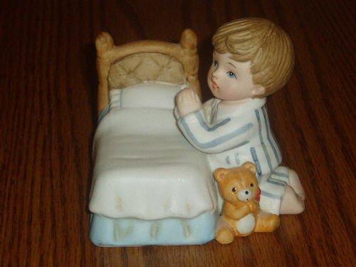 HOMCO Praying Boy Bedside Prayer Figurine #1420