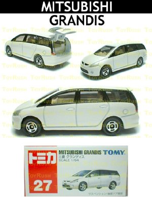 Tomy Tomica Diecast : #27 Mitsubishi GRANDIS (White)