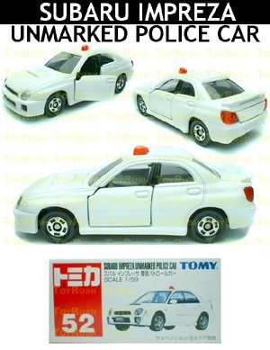Tomy Tomica Diecast : #52 Subaru Impreza Unmarked Police Car