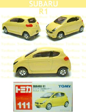 <b>Tomy Tomica</b> Diecast : #111 Subaru R1 (Yellow) Special First Release Edition - 492261a2a246e_89453b