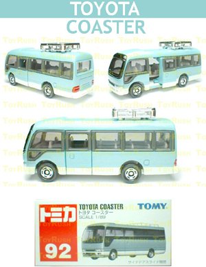 Tomy Tomica Diecast : #92 Toyota Coaster (Turquoise)