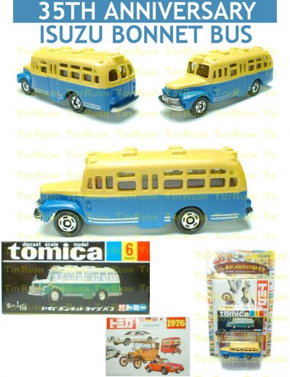 Tomy Tomica 35th Anniversary Limited Edition Diecast : #6 Isuzu Bonnet Bus + 1976 Catalog