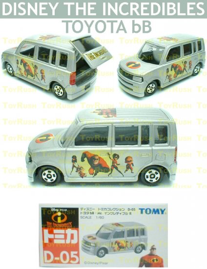 Tomy Tomica Disney Edition Diecast : #D-05 The Incredibles on Toyota bB / SCION xB