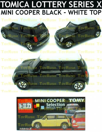 Tomy Tomica Lottery Series X : #L10-13 Mini Cooper Black With White Top