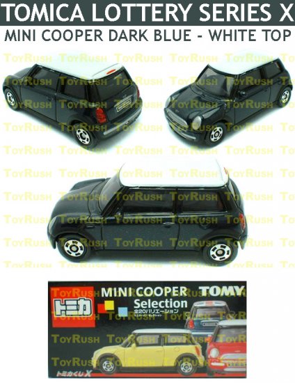 Tomy Tomica Lottery Series X : #L10-19 Mini Cooper Dark Blue With White Top