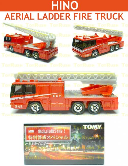 Tomy Tomica Lottery Series VII : #L7-04 Hino Aerial Ladder Fire Truck (Last Piece)
