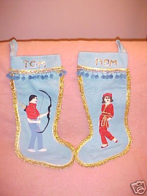 Vintage Christmas Stockings 1960s? FREE SHIPPING!!!