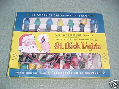Vintage St. Nick Lights HY-G Products Los Angeles FREE SHIPPING!!!