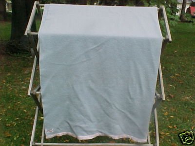 Vintage Light Blue Wool Blanket FREE SHIPPING!!!