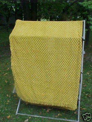 Vintage Gold & Brown Chenille Bedspread FREE SHIPPING!!!