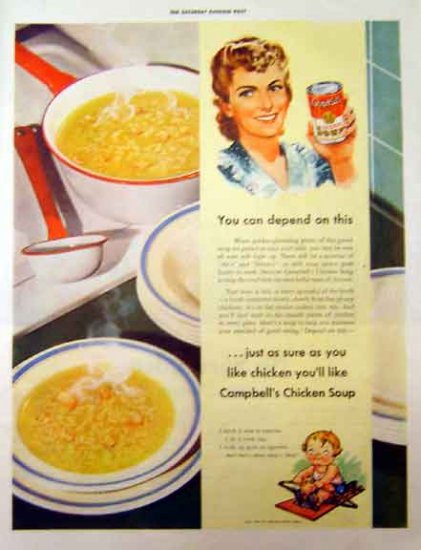Campbell's Chicken Soup Ad 1942 - Depend on This
