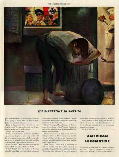 1943 American Locomotive AD - WW II Ty Mahon