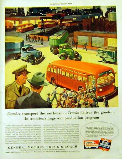 GM Truck & Coach 1942 WW II Ad Full Color