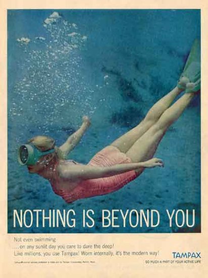 TAMPAX 1959 AD - Nothing is Beyond YOU