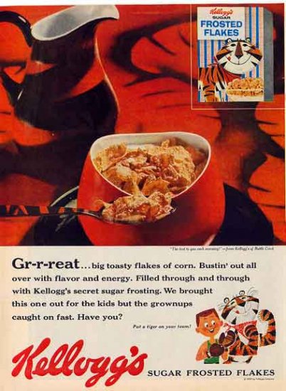 FROSTED FLAKES 1959 AD - Tony the Tiger