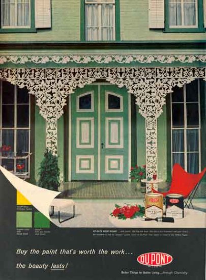 Du Pont PAINT 1959 Ad - Up-date Your House with Paint