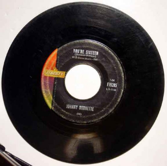 Johnny Burnette 1960 YOU'RE SIXTEEN Liberty 45 RPM