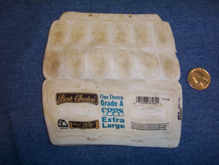 Rare Shrunken Egg Carton - Ozark Lore, Urban Legend, Real Deal, not an imitation - FREE SHIPPING